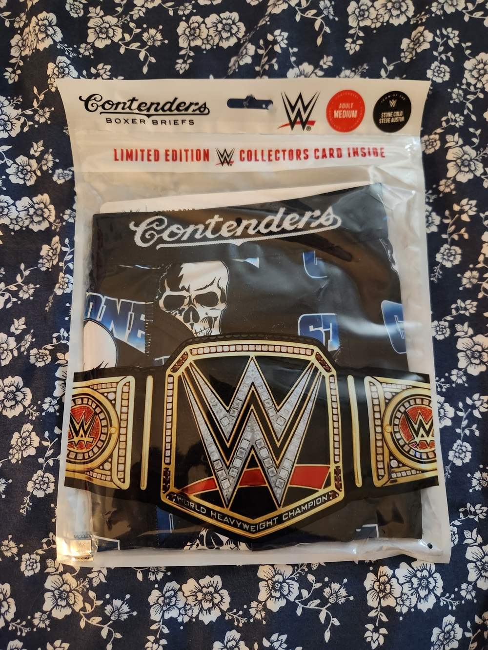 WWE Adult Medium Stone Cold Mens Boxer  Briefs